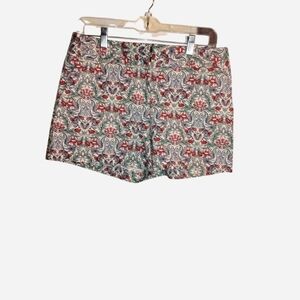 LOFT Floral Botanical Arts & Crafts Print Shorts - Size 4